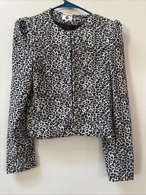 Retro Leopard Animal Print Cropped Jacket Asian Size 77 (small/medium) Rock Punk